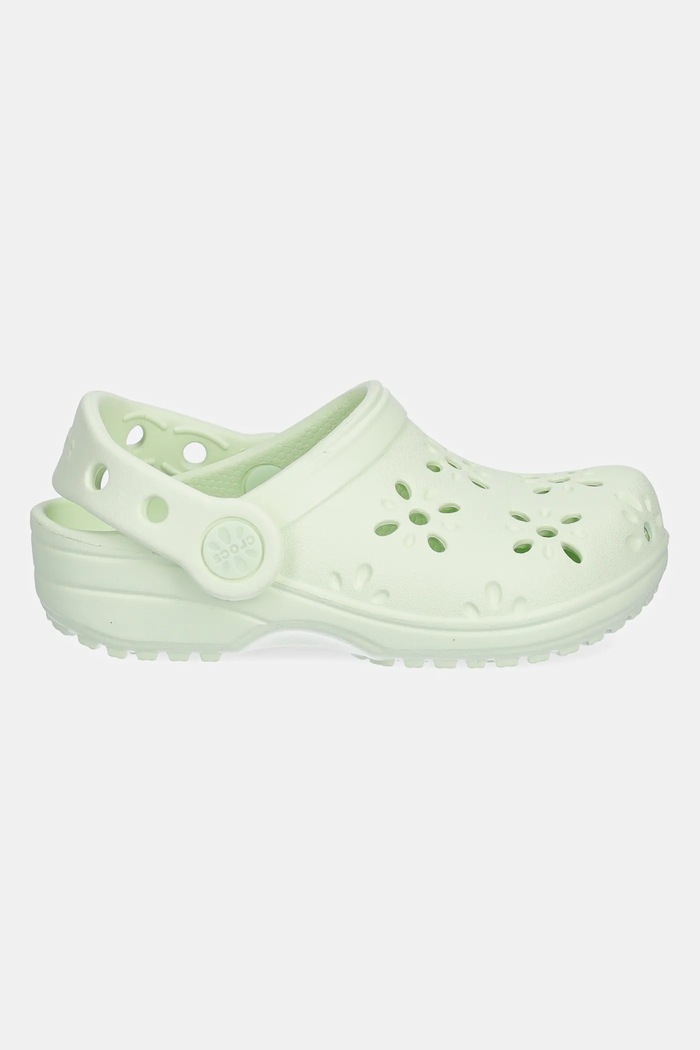 Šľapky Crocs CLASSIC FLORAL CUT OUT CLOG KIDS 210944.CROCS.CLASSIC.FL zelená SS25
