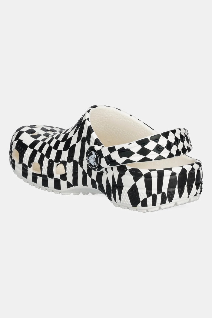 BIMBA Crocs ciabatte slide CLASSIC WARPED CHECKER CLOG KIDS 210990.CROCS.CLASSIC.WA nero