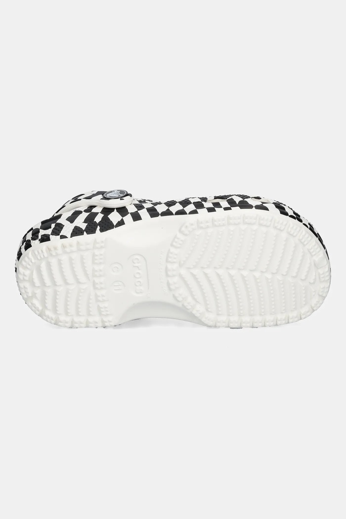 Crocs ciabatte slide CLASSIC WARPED CHECKER CLOG KIDS 210990.CROCS.CLASSIC.WA nero