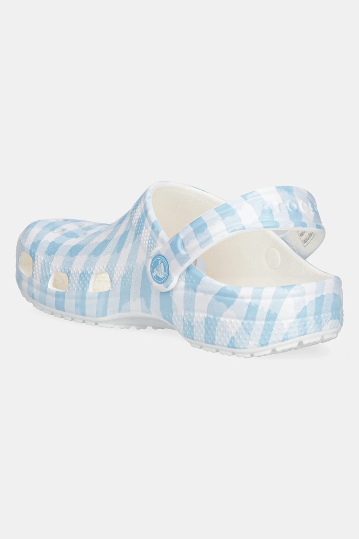 Κοριτσίστικα Παντόφλες Crocs CLASSIC GINGHAM CLOG KIDS 210988.CROCS.CLASSIC.GI μπλε