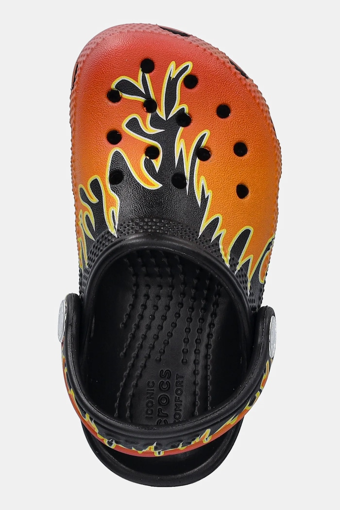 Pantofle Crocs CLASSIC FLAME CLOGS KIDS černá 211214.CROCS.CLASSIC.FL