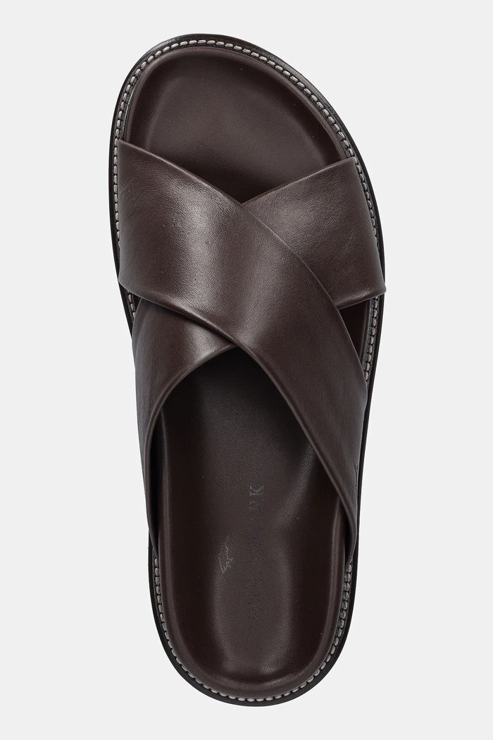 Slapi de piele Paul&Shark 25418010.695 maro