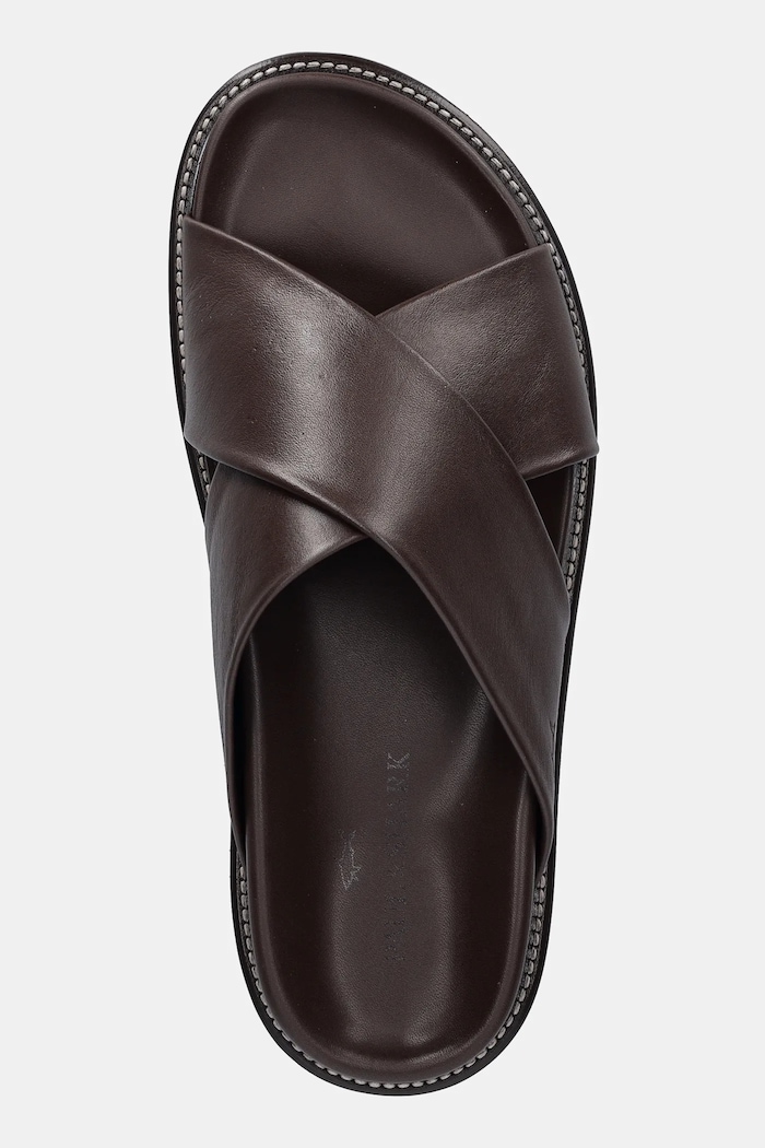 Slapi de piele Paul&Shark 25418010.695 maro