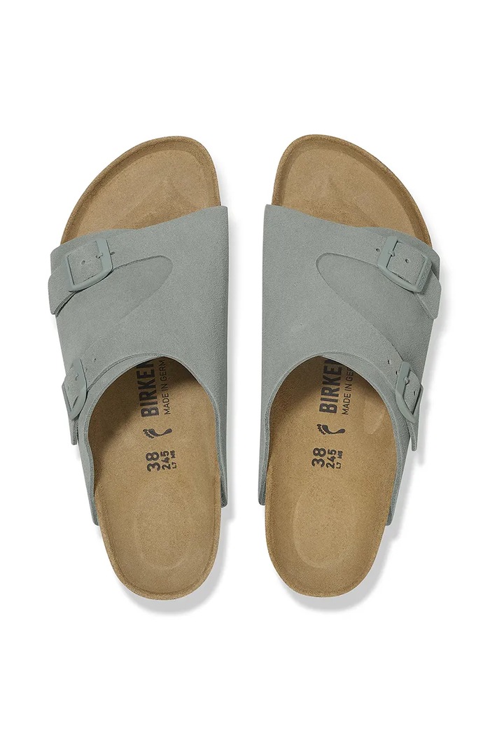 Semišové pantofle Birkenstock Zürich 1029184 modrá
