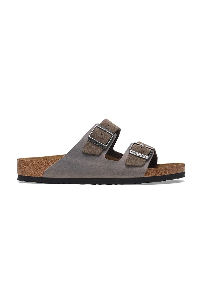 Kožené šľapky Birkenstock Arizona nubuk zelená 1029159