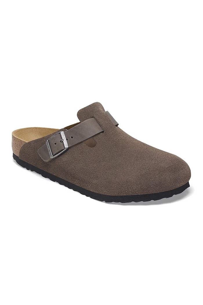 Παντόφλες σουέτ Birkenstock Boston πράσινο 1029210