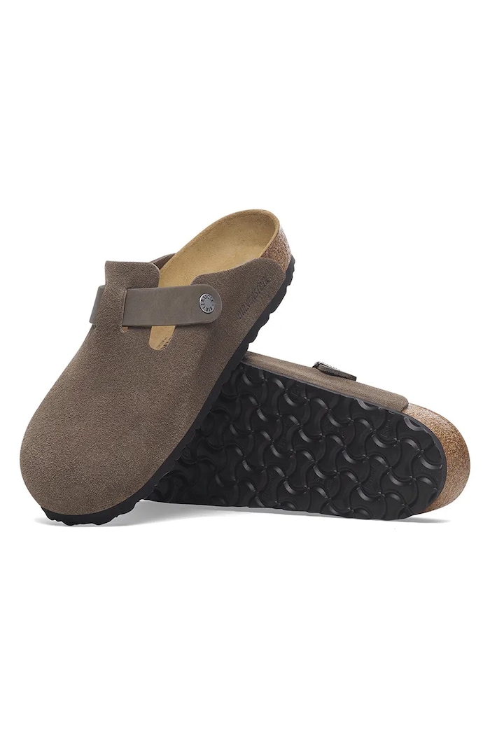 Παντόφλες σουέτ Birkenstock Boston πράσινο 1029210