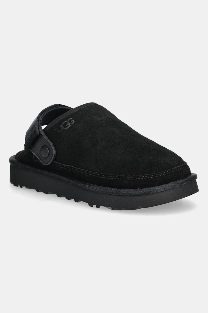 Semišové šľapky UGG Goldencoast Clog II semišová koža čierna 1166915.BLK