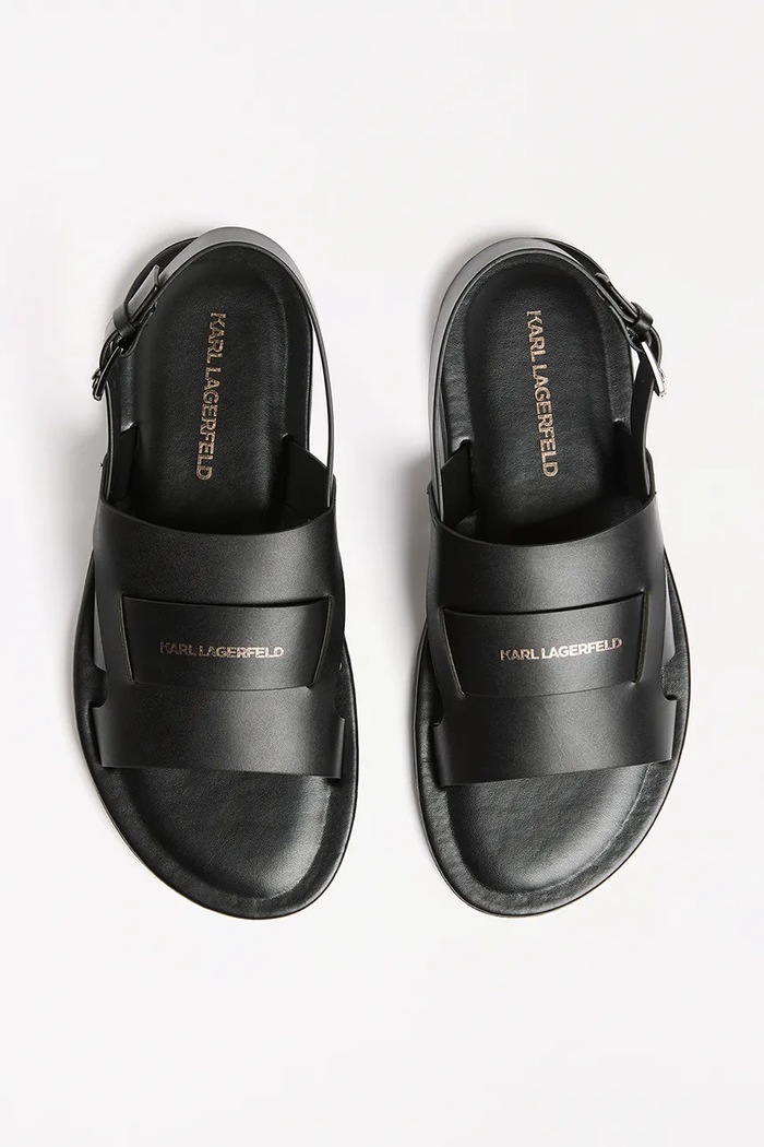 Karl Lagerfeld sandały skórzane KASTOR III czarny KL70225.000