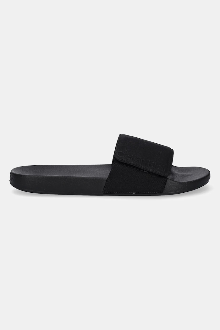 Šľapky Calvin Klein ADJ POOL SLIDE CANVAS LOGO HM0HM01749 čierna SS25