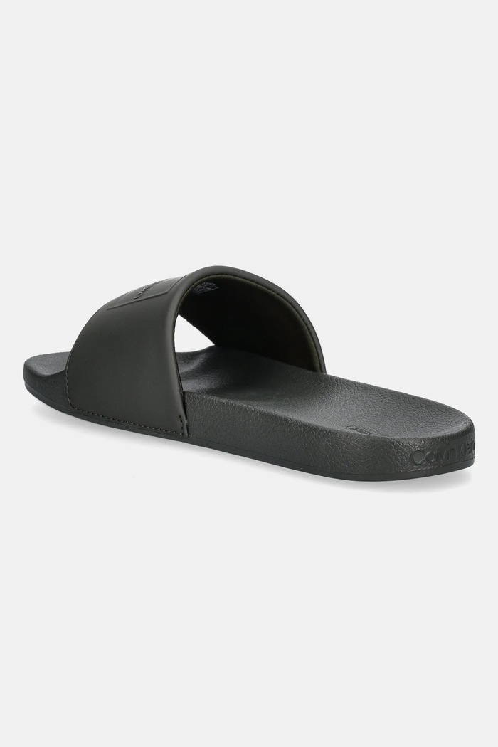 Obuwie Calvin Klein klapki POOL SLIDE W/ CK SQUARE HM0HM01754 zielony