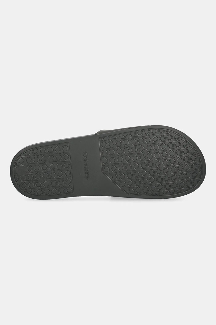 Calvin Klein klapki POOL SLIDE W/ CK SQUARE HM0HM01754 zielony