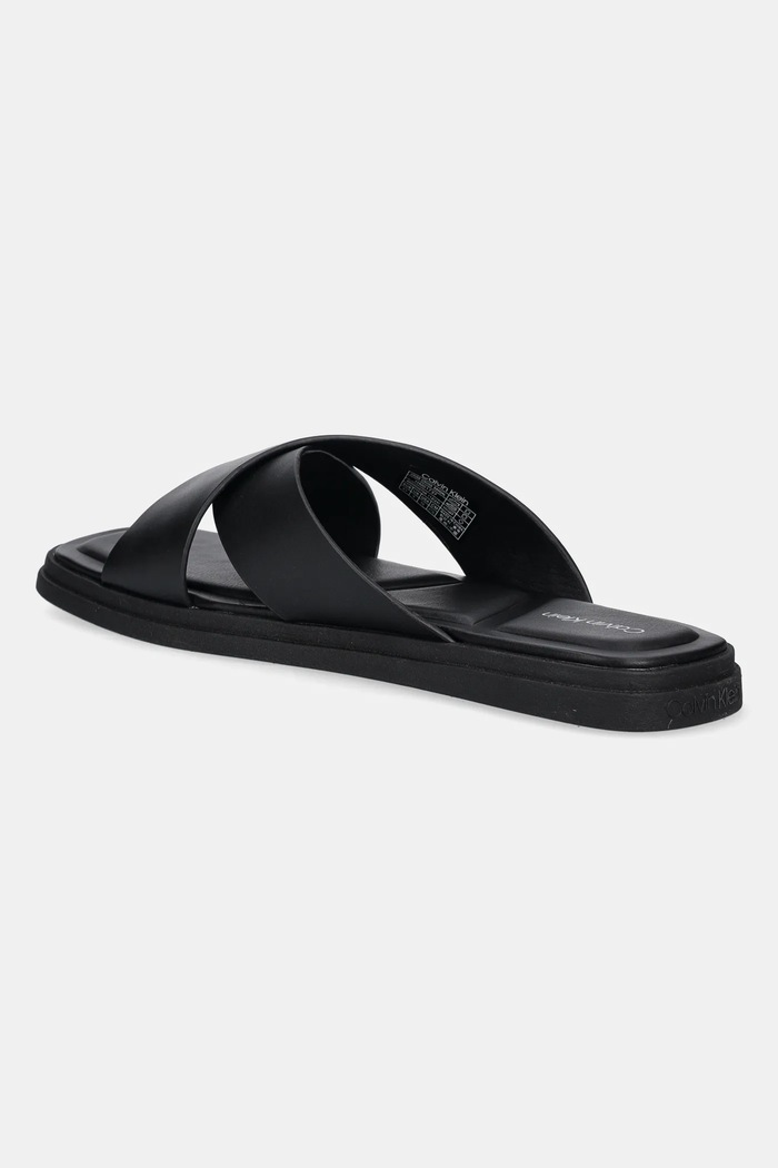 Obuća Kožne natikače Calvin Klein CRISS CROSS SANDAL HM0HM01737 crna