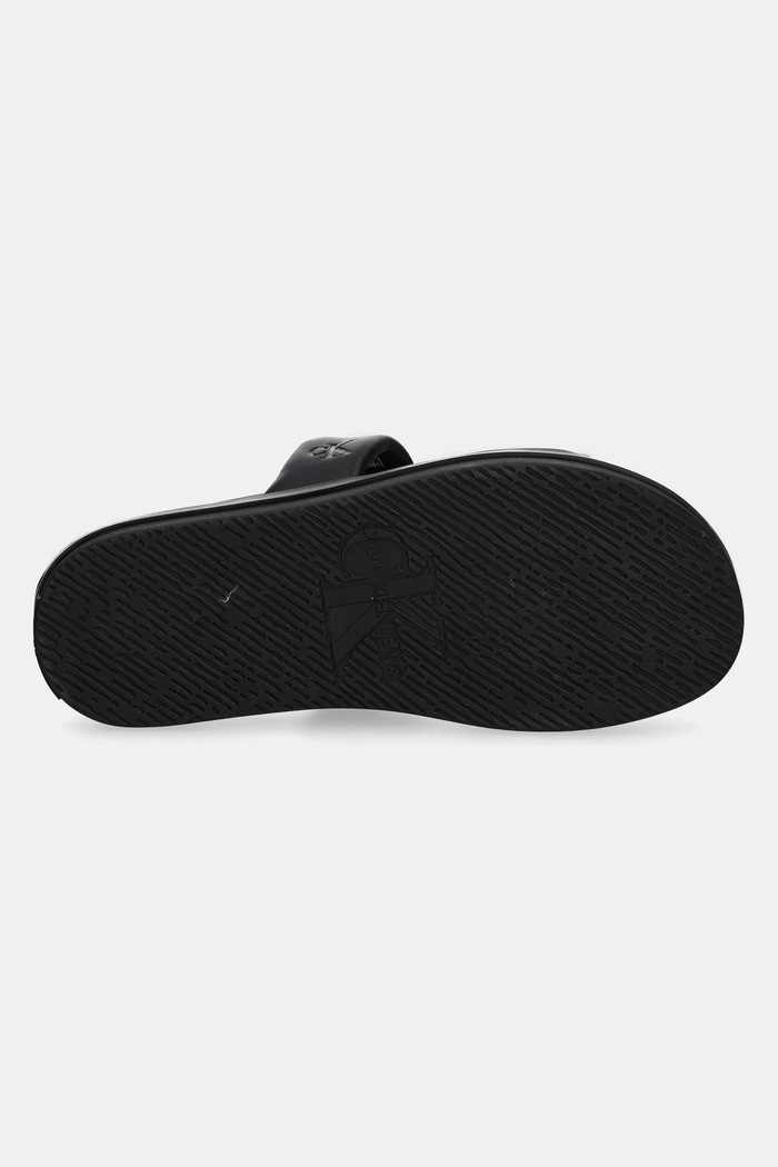 Чехли Calvin Klein Jeans FLAT MOLDED DOUBLEBAR SANDAL LTH YM0YM01226 черен