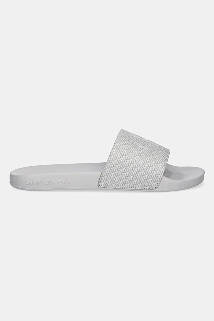 Calvin Klein Jeans klapki SLIDE AOP PRINT YM0YM01269 szary SS25