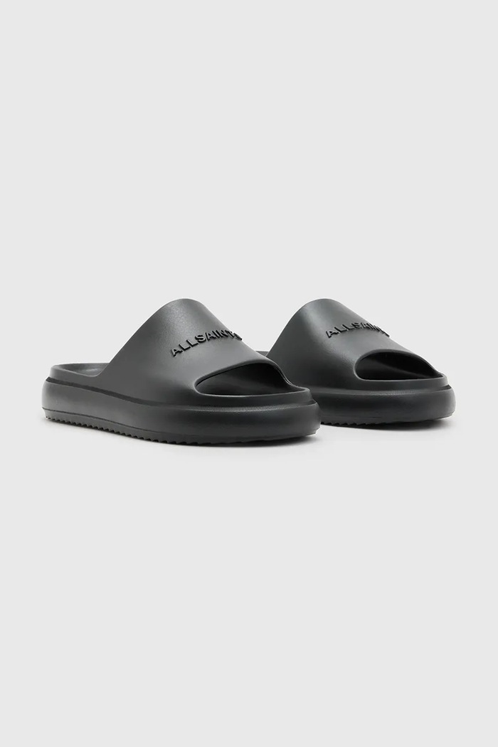 AllSaints klapki Dune Slider M023FA.BLK czarny SS26