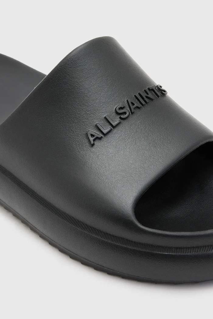 AllSaints klapki Dune Slider czarny M023FA.BLK