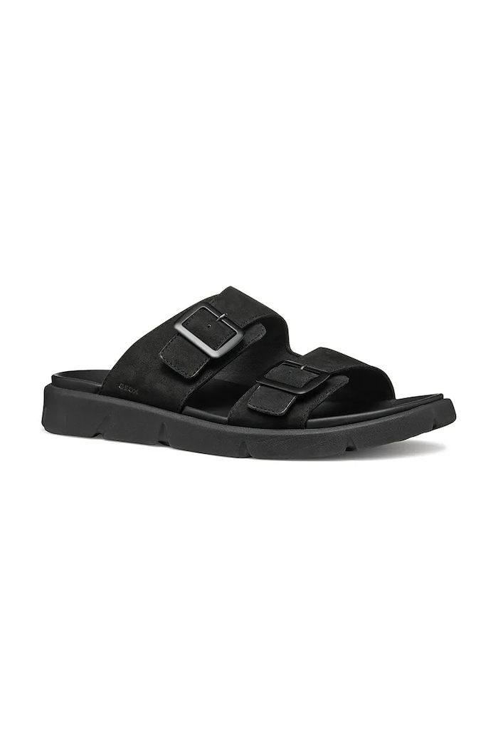 Nubukové šľapky Geox U XAND 2S U46BGA.00032.C9999 čierna SS25