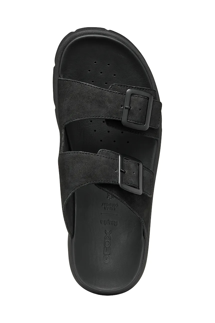 Nubukové šľapky Geox U XAND 2S U46BGA.00032.C9999 čierna