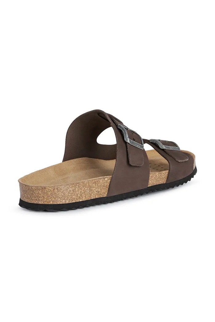 Obuv Nubukové šľapky Geox U SANDAL GHITA U159VB.00032.C6024 hnedá
