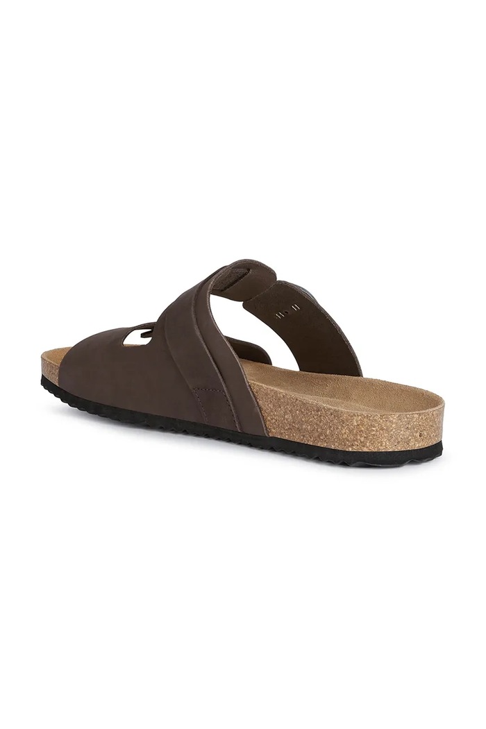 Nubukové šľapky Geox U SANDAL GHITA hnedá U159VB.00032.C6024