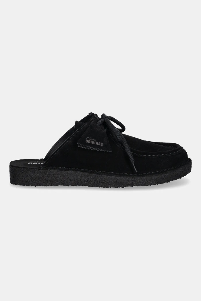 Semišové pantofle Clarks Originals Desert Nomad Mule 26180722 černá SS25
