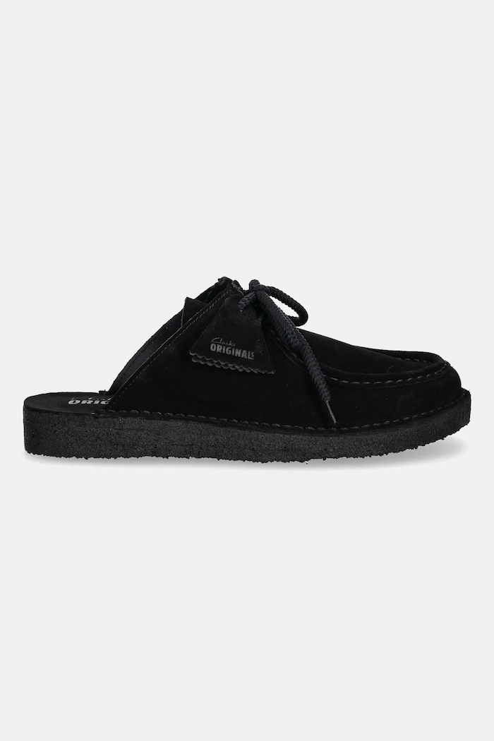 Semišové pantofle Clarks Originals Desert Nomad Mule 26180722 černá SS25