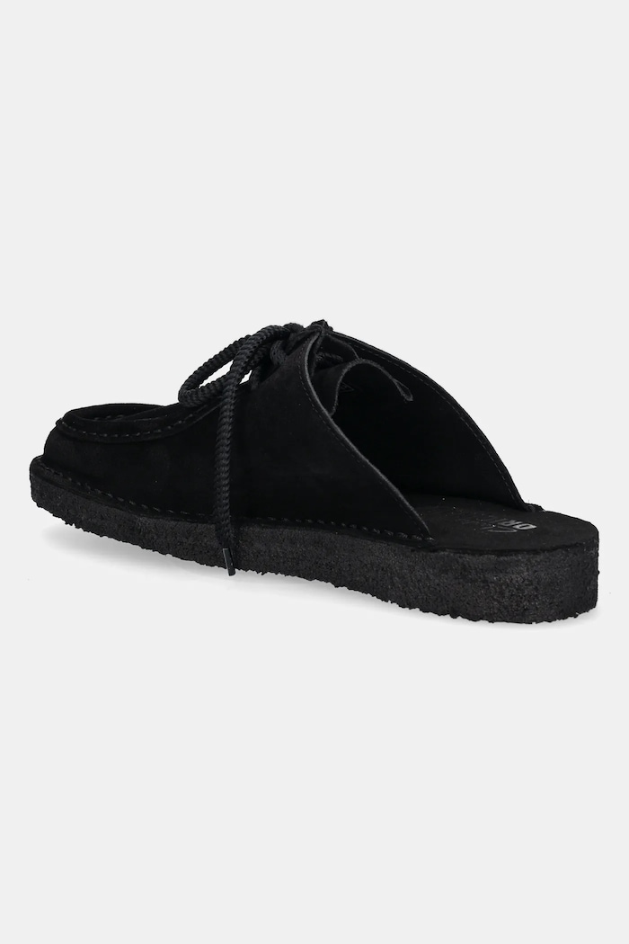 Boty Semišové pantofle Clarks Originals Desert Nomad Mule 26180722 černá
