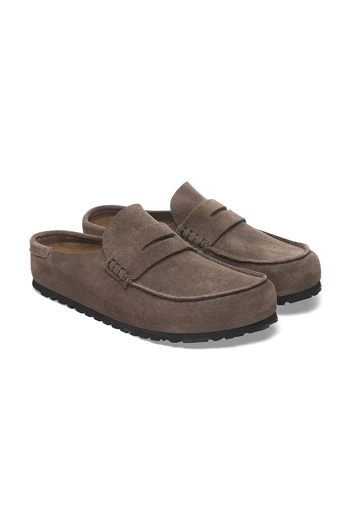 Natikači iz semiša Birkenstock Naples Wrapped LEVE rjava 1029672