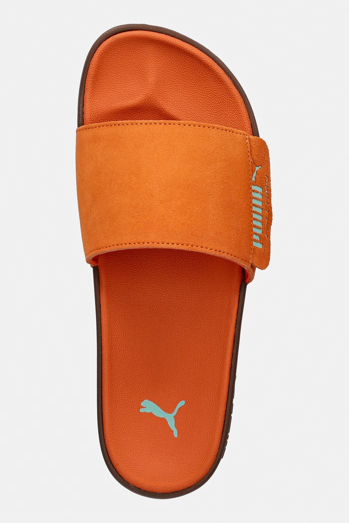 Puma klapki zamszowe Leadcat 2.0 Palermo Foil pomarańczowy 399041
