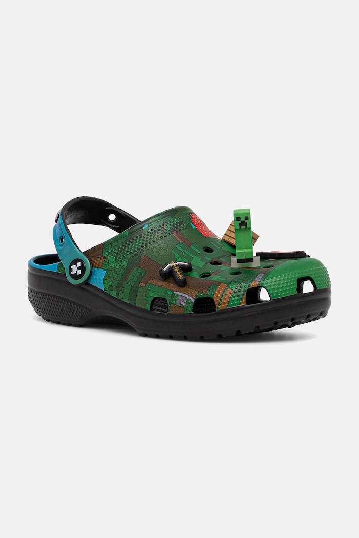 Παντόφλες Crocs Classic Minecraft Clog πλατφόρμα πράσινο 210829.90H