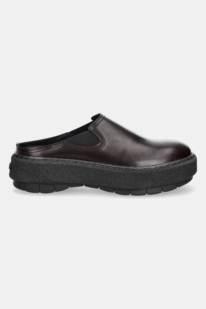 Sunnei ciabatte slide in pelle CEMENTO SHOXFLS009.LTH073.0115 marrone SS25
