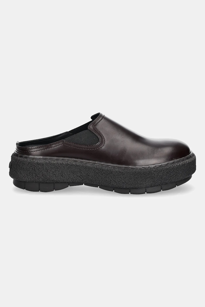 Sunnei ciabatte slide in pelle CEMENTO SHOXFLS009.LTH073.0115 marrone SS25
