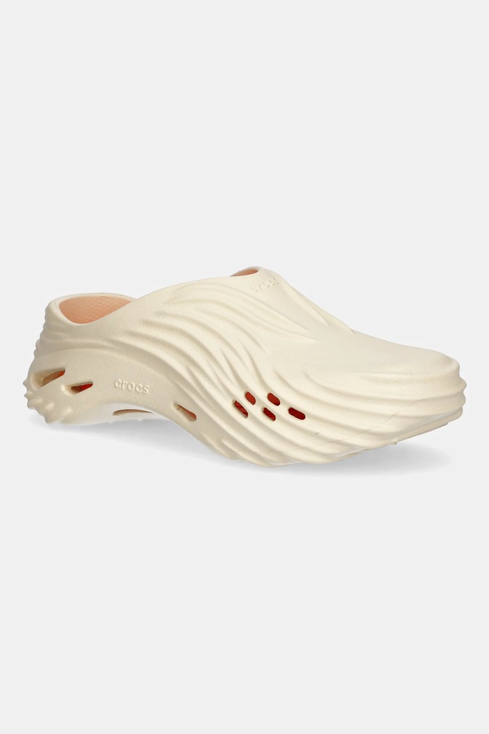 Crocs papuci Echo Wave Clog platformă bej 210521.108