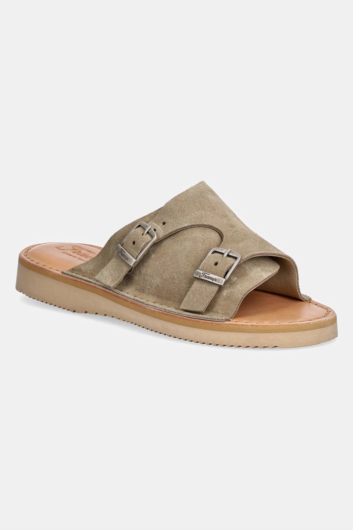 Kožené pantofle Fracap Sandals další béžová D110