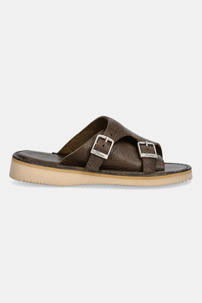 Kožené pantofle Fracap Sandals D110 zelená SS26