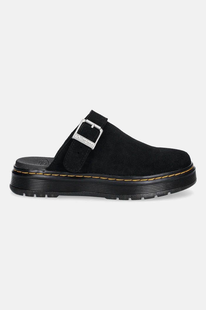 Παντόφλες σουέτ Dr. Martens Brookline Mule Mule DM40666001 μαύρο SS25