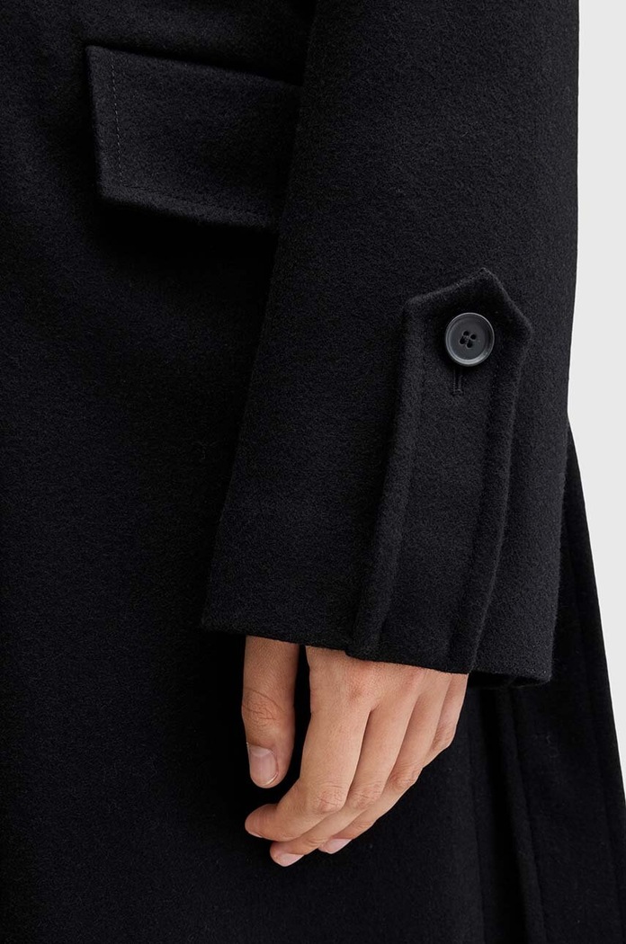 Ρούχα Μάλλινο παλτό AllSaints AUGUSTA W058OA μαύρο