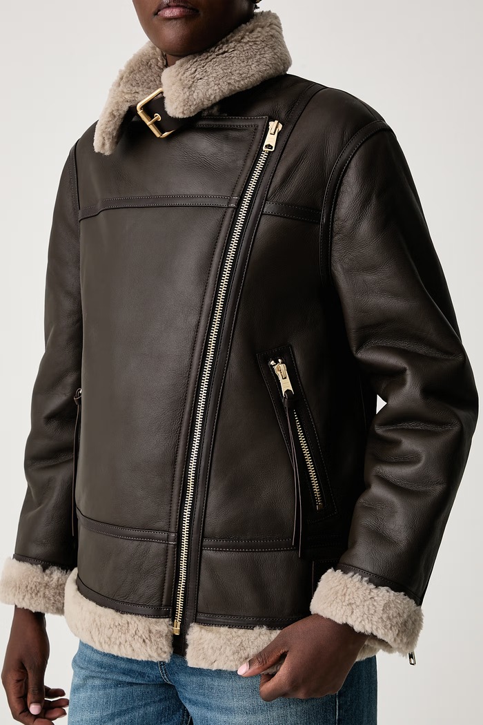 Ζακέτα γυναικεία δερμάτινη SOLA AllSaints W120LB καφέ