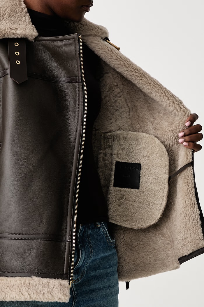 AllSaints Ζακέτα γυναικεία δερμάτινη SOLA W120LB
