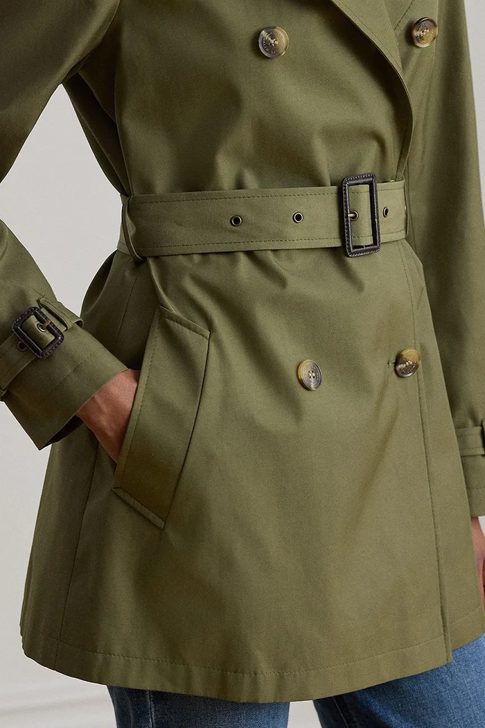 Lauren Ralph Lauren płaszcz damski z bawełną 297967126 zielony