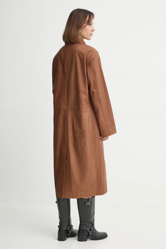 Odjeća Kožni kaput Herskind Halston 5470175 smeđa