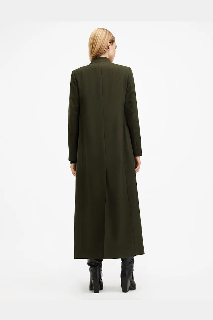 Vlněný kabát AllSaints SONNIE zelená W082OB