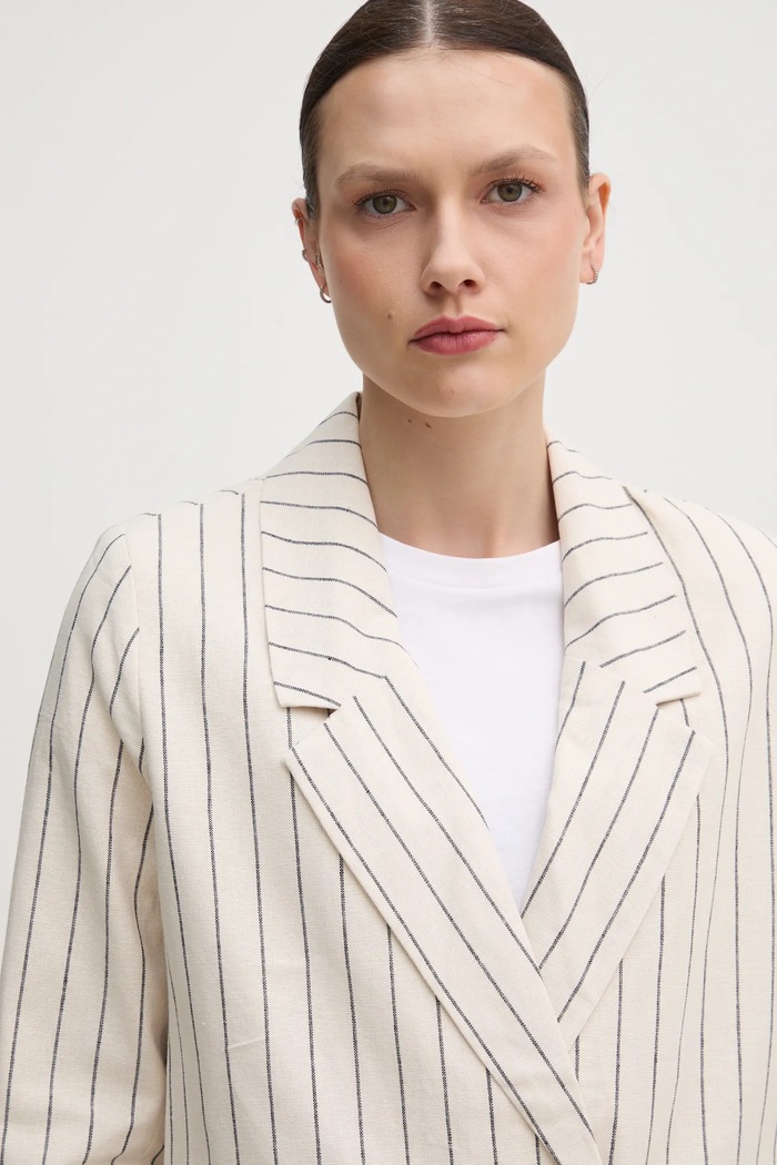 Plátěné sako Pepe Jeans HANNAH béžová PL402589