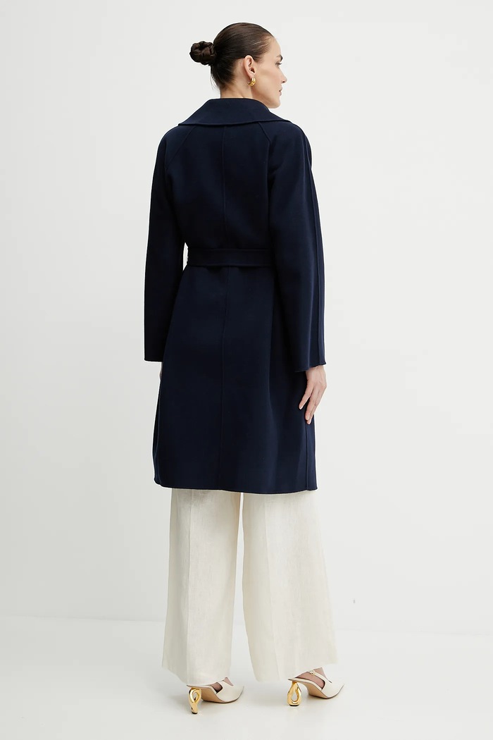 Oblečení Vlněný kabát Weekend Max Mara 2515011011600 námořnická modř