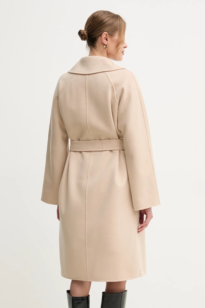 Oblečení Weekend Max Mara Vlněný kabát Weekend Max Mara 2515011011600 béžová