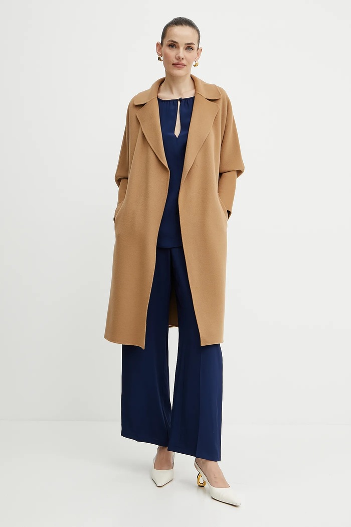Weekend Max Mara gyapjúkabát 2515011011600 barna SS25