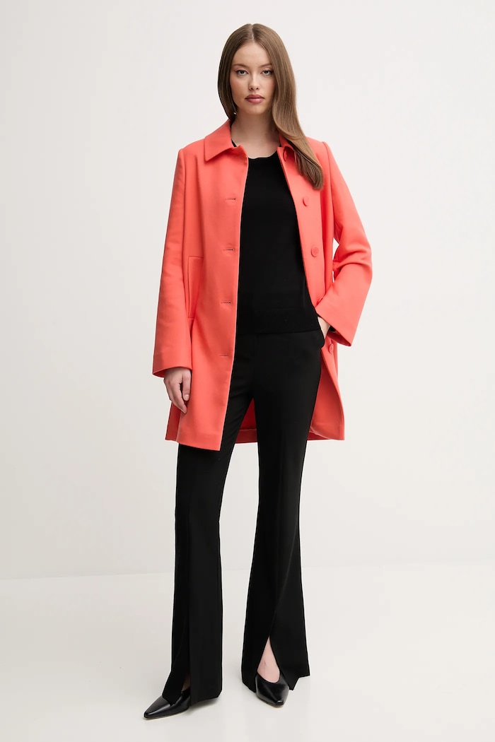 United Colors of Benetton płaszcz 2YEBDN07N pomarańczowy SS25