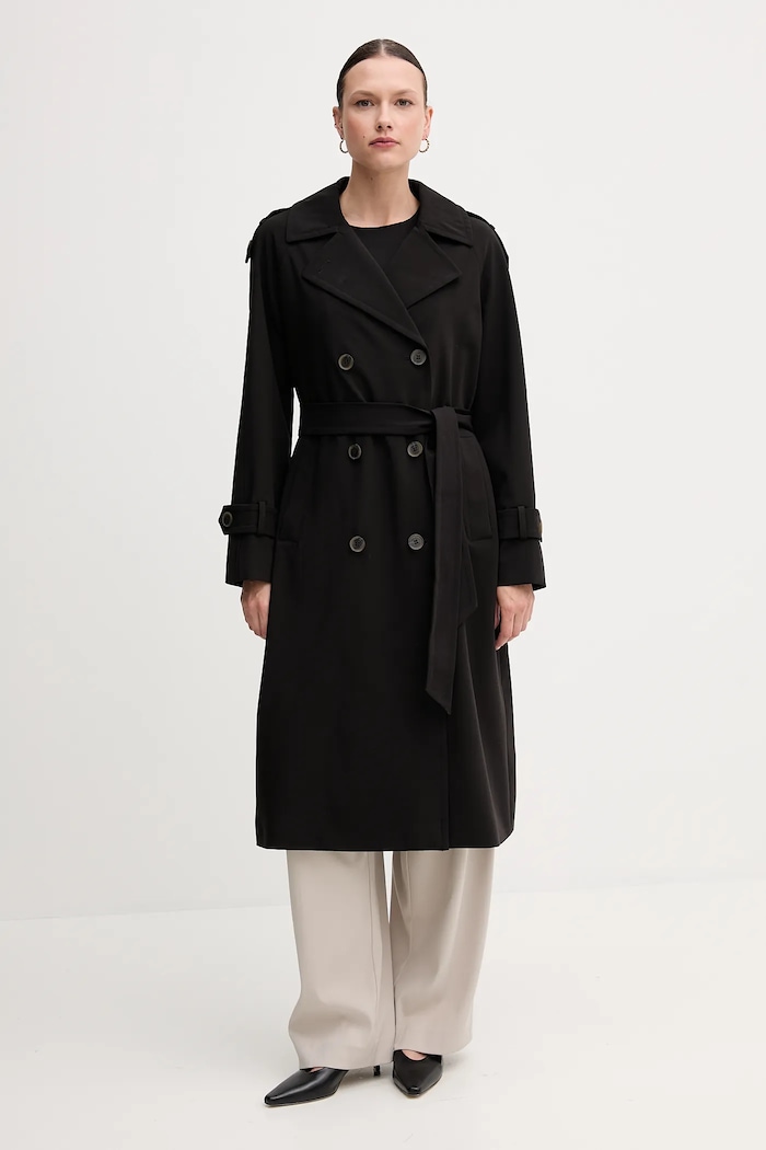 Dkny płaszcz nieocieplane czarny DLEMPQ97