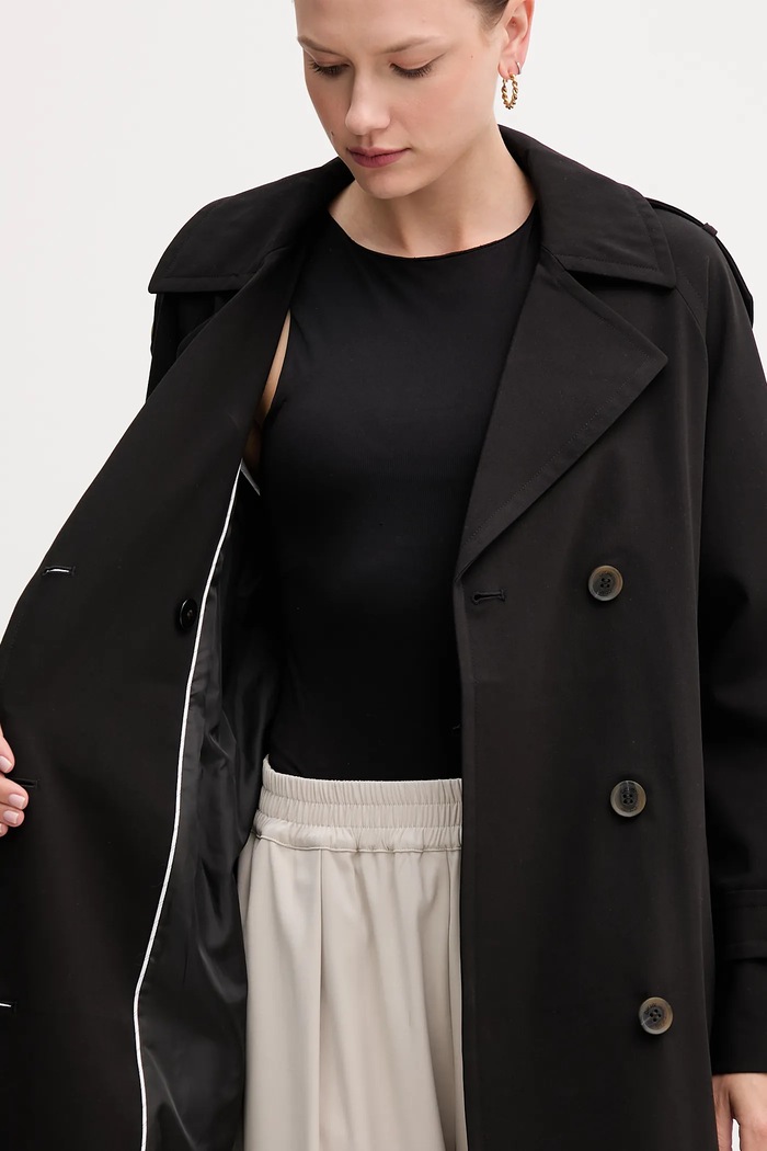 Dkny płaszcz DLEMPQ97 czarny